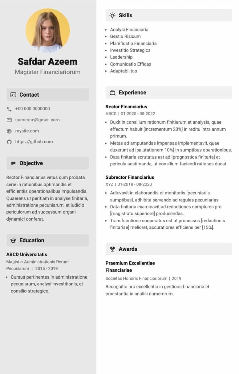 Best Resume Example | Ai Resume Template | Resume Builder | Builto Templates | CV Builder